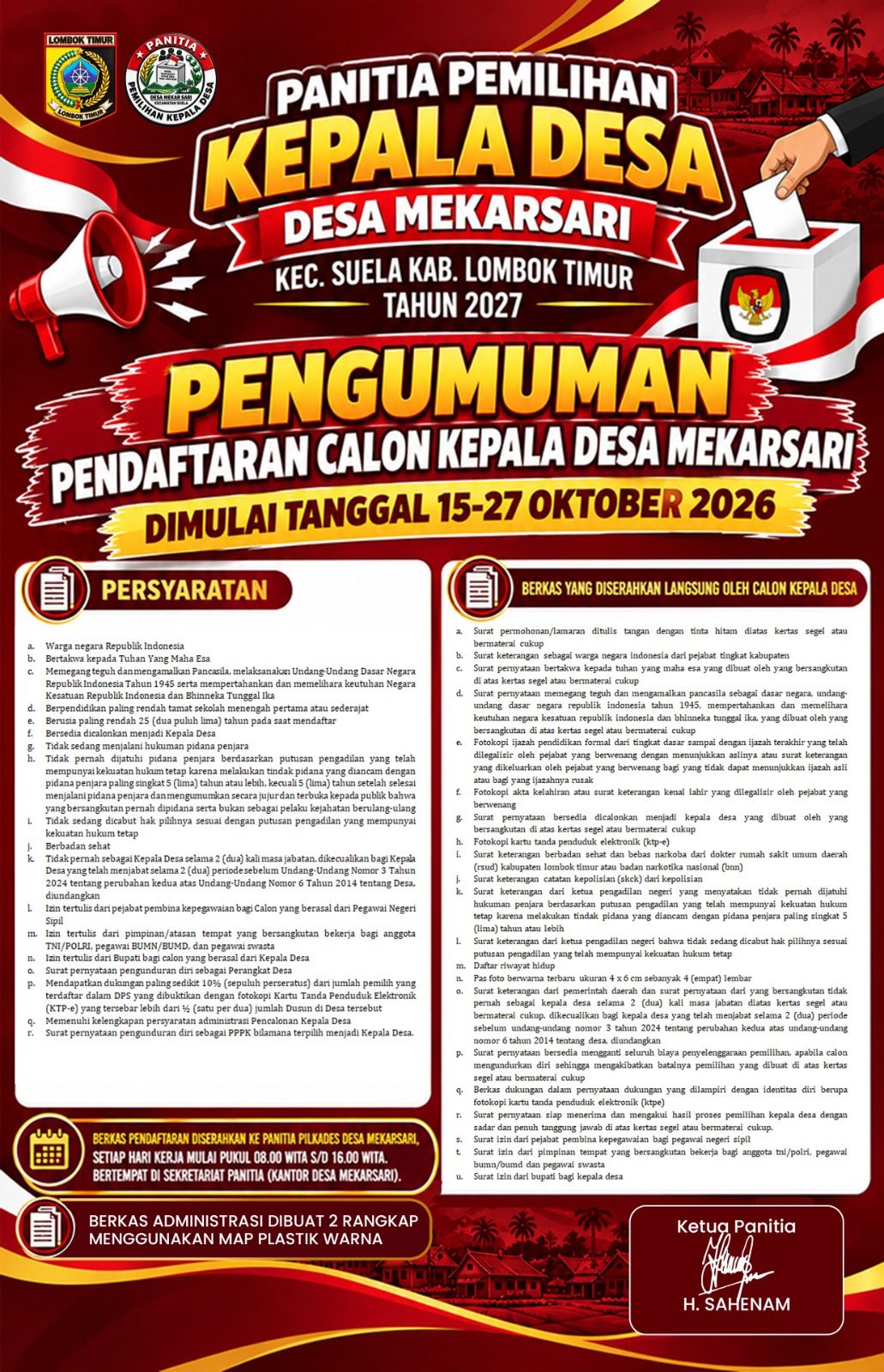 Pengumuman Pendaftaran